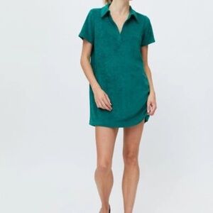Urban Outfitters Polo shirt mini dress in a terry knit construction. Relaxed-fit